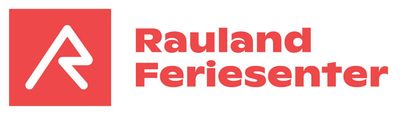 Alt-tekst: Logo for Rauland Feriesenter, et populært feriested i Norge, kjent for naturskjønnhet og aktiviteter.