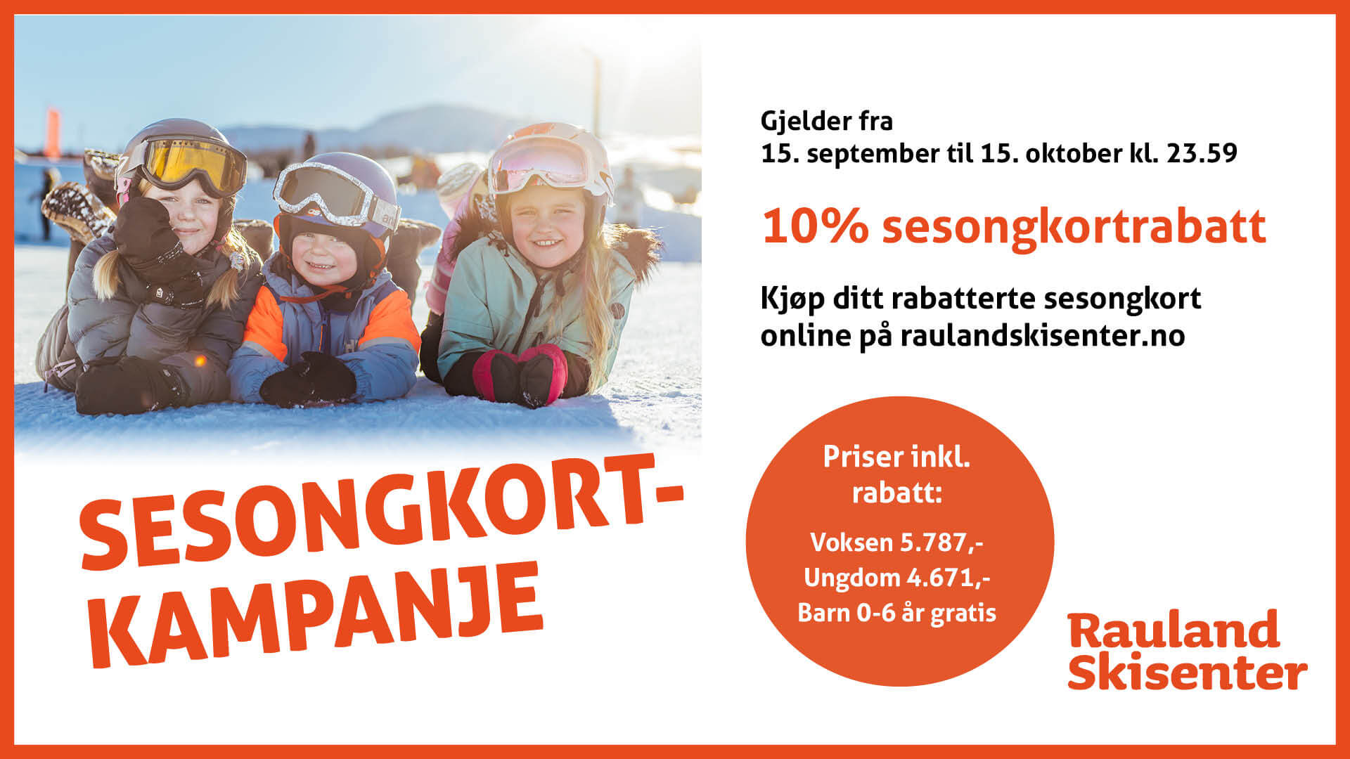 Featured image for “Sesongkortkampanje – sikre deg 10% rabatt”