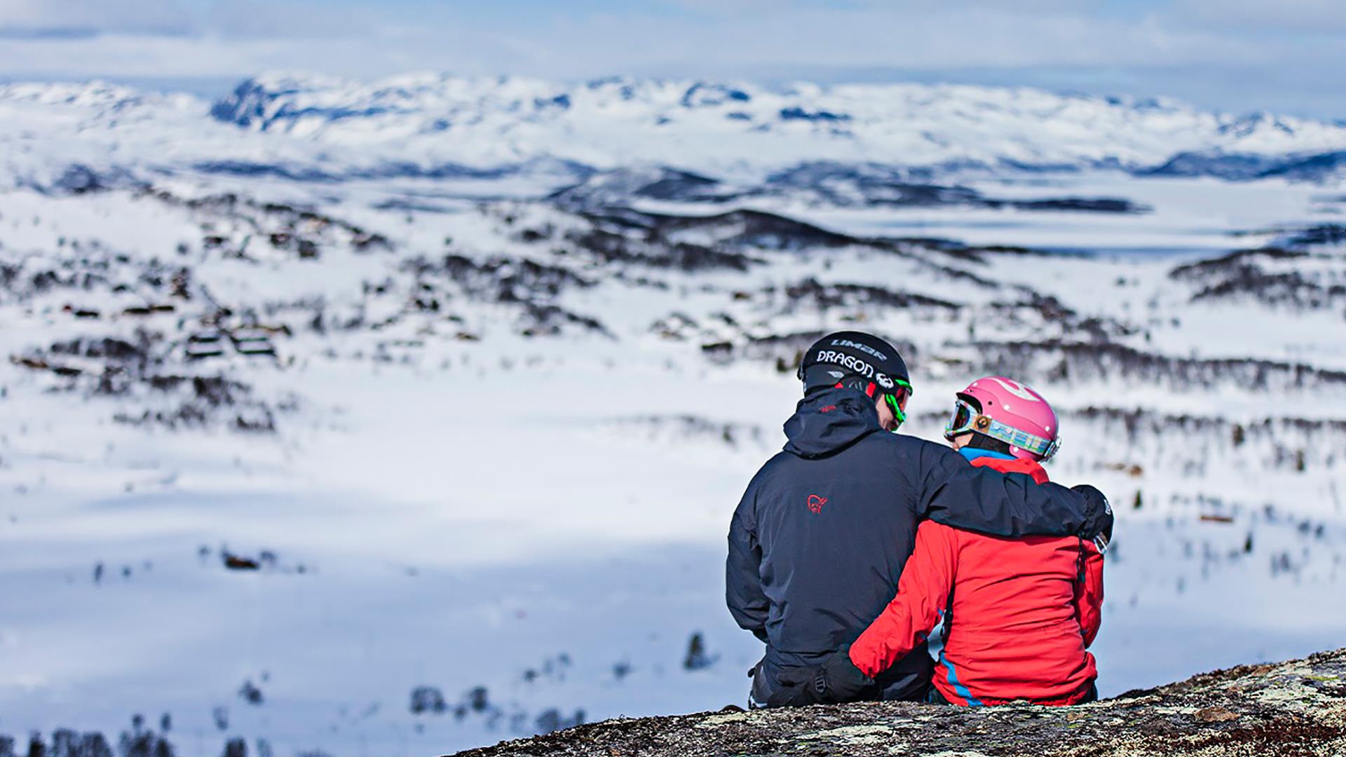 Kjærestepar i bakken, Rauland Skisenter