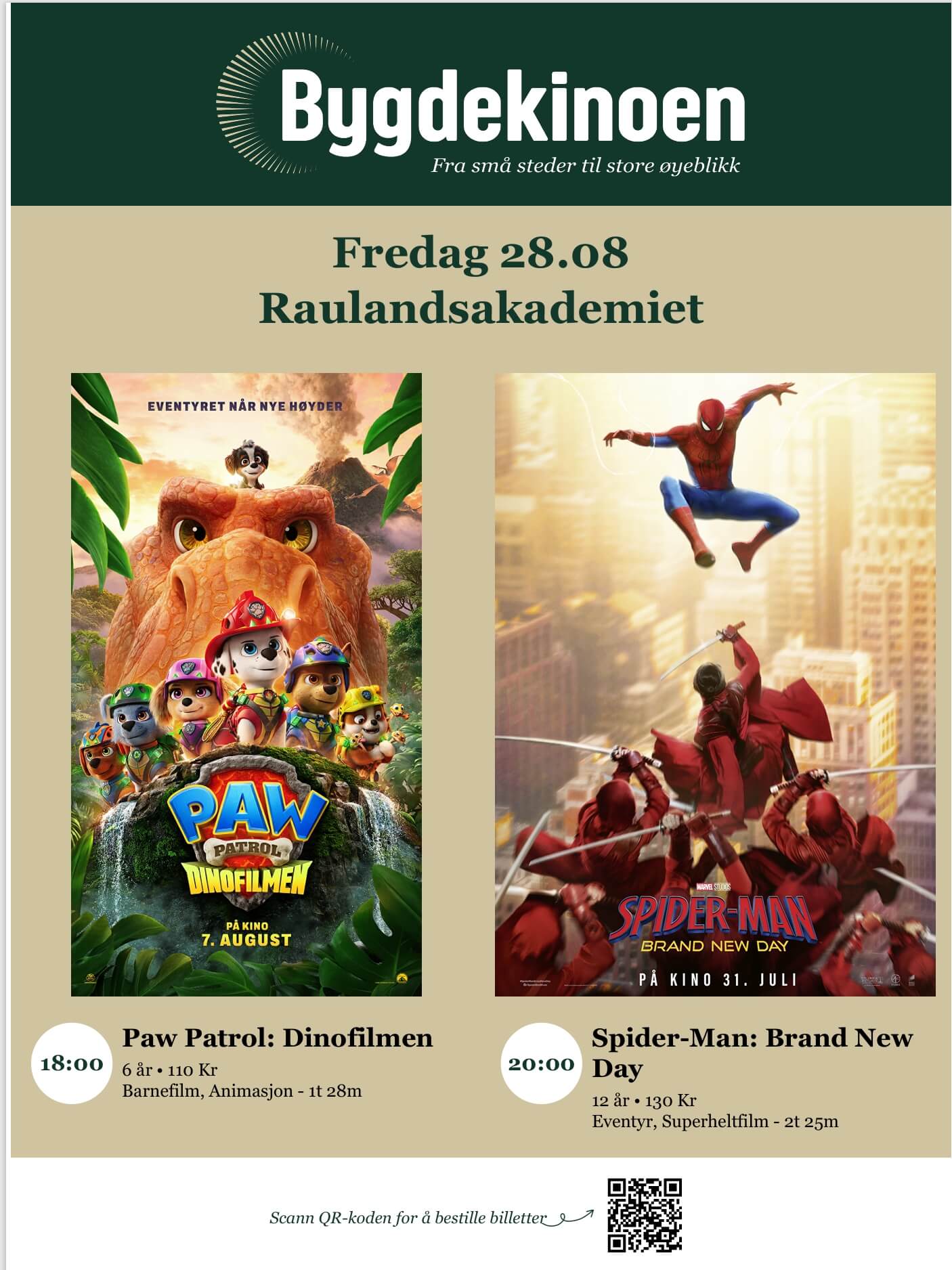 Featured image for “Bygdekino på Raulandsakademiet”